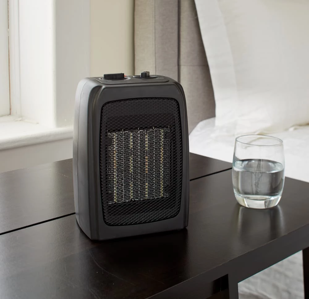For Living Portable Ceramic Space Heater W/Thermostat, 1500W, Black - Image 8