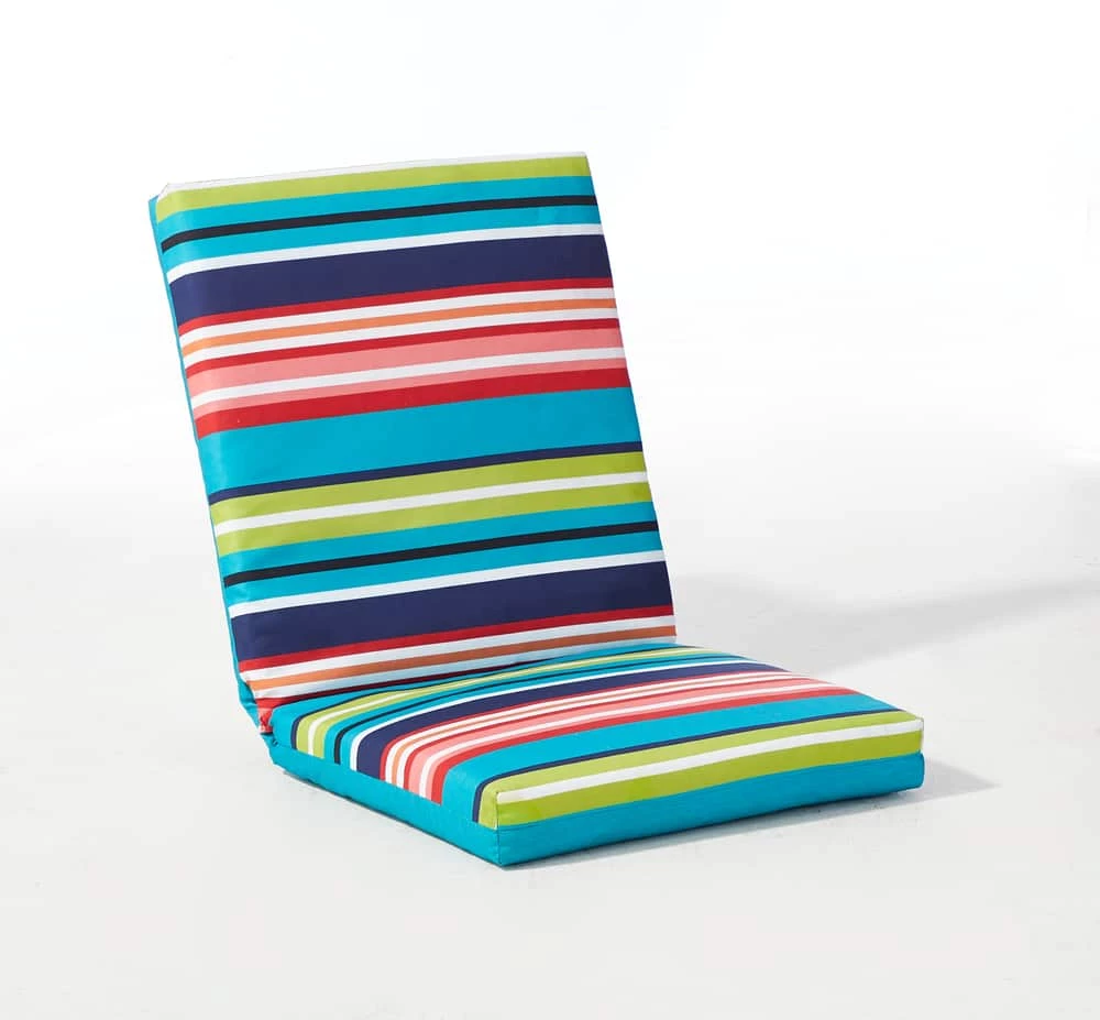 For Living Patio Stripe, Reversible Chair Cushion, Teal