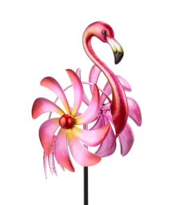 For Living Flamingo Wind Spinner, 47.64-in, Pink