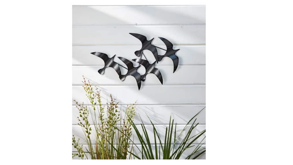 For Living Metal Flock Of Birds Outdoor Wall Art & Decor - Image 2
