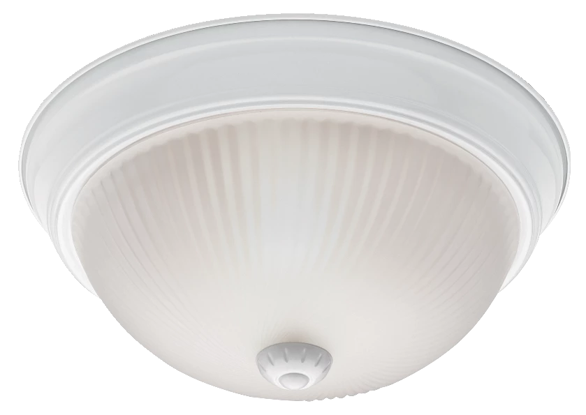 For Living Frosted Swirl Glass Shade Flush Mount Ceiling Light Fixture, White, 13-in