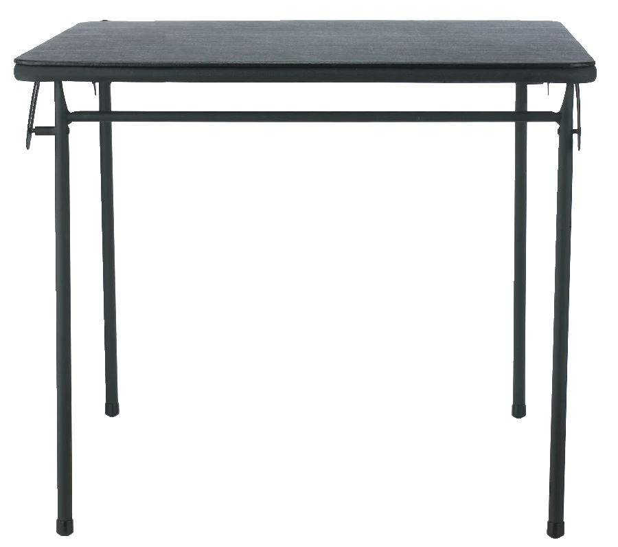 For Living 34-in X 34-in Portable Vinyl Top Metal Folding Card Game/Activity Table, Black - Image 3