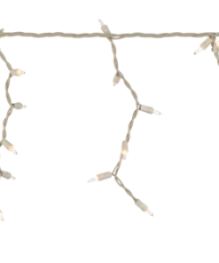 For Living Icicle Christmas Lights, 300 Incandescent Lights, Clear, White Wire