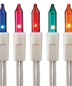 For Living Indoor Christmas Lights, 200 Multi-Colour Mini Incandescent Lights, White Wire