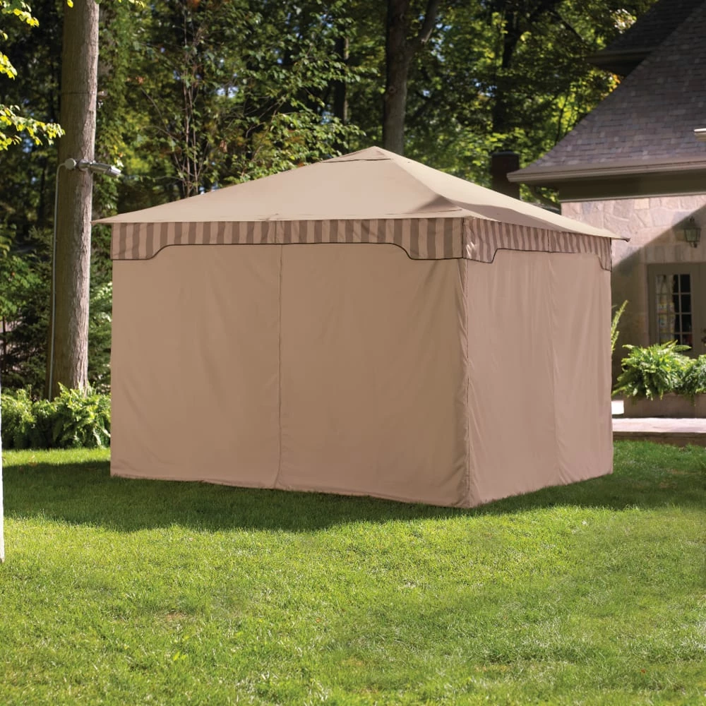 For Living Fabric Outdoor/Patio Gazebo Walls For Lakeside Collection, Beige, 118x118x79-in - Image 2