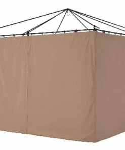 For Living Fabric Outdoor/Patio Gazebo Walls For Lakeside Collection, Beige, 118x118x79-in