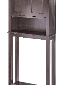 For Living Lakeville 2-Door Over-The-Toilet Spacesaver Bathroom Storage Cabinet, Espresso