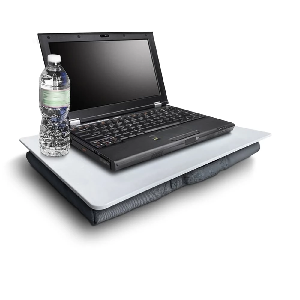 For Living Portable Padded Lap Desk, Fits Laptops Up To 16-in, Grey - Image 3