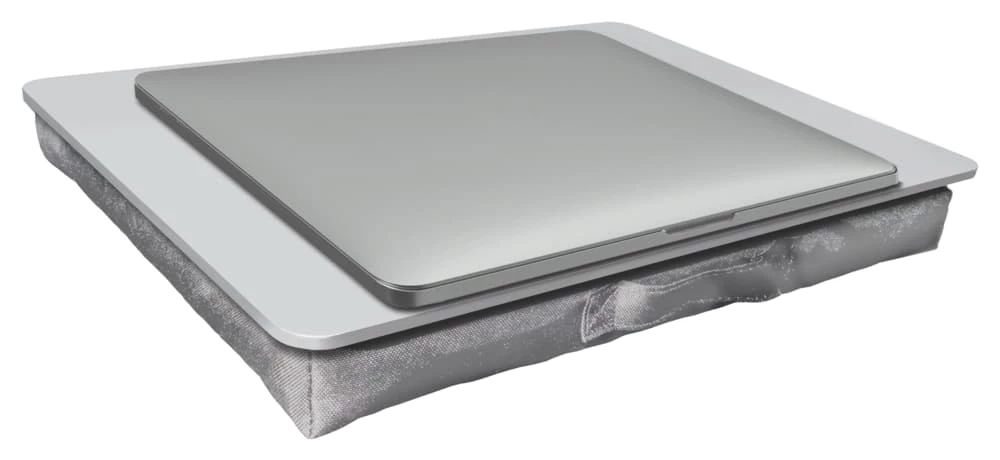 For Living Portable Padded Lap Desk, Fits Laptops Up To 16-in, Grey - Image 2