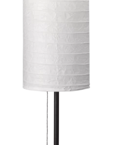 For Living Rice Paper Shade Floor Lamp, 54-in, Black