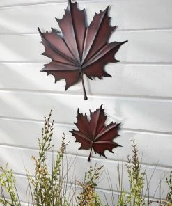 For Living Metal Maple Leaf Outdoor Wall Art & Decor