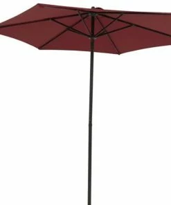 For Living Outdoor/Patio Market Umbrella, Red, 7-ft