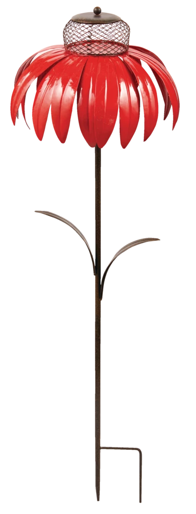 For Living Metal Bird Feeder & Garden Stake, 35.43-in, Multi-Colour