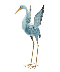 For Living Flying Crane Garden Statue & Lawn Ornament, 33.86-in, Blue