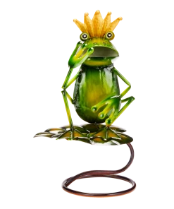 For Living Frog Prince Garden Statue & Lawn Ornament, 13.78-in, Assorted