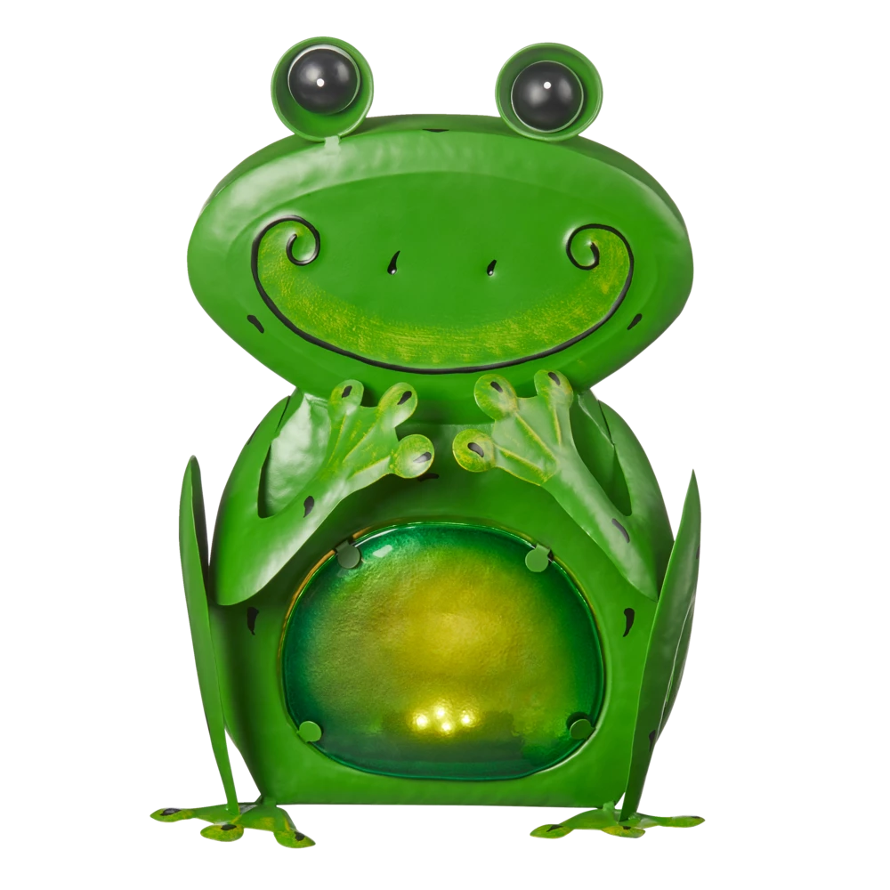For Living Frog Lawn Ornament With LED Lights, 12.99-in - Image 2