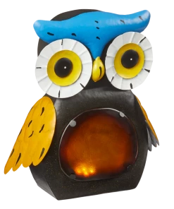 For Living Owl Lawn Ornament With LED Lights, 11.22 In