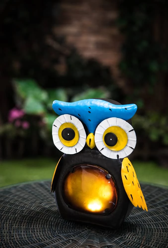 For Living Owl Lawn Ornament With LED Lights, 11.22 In - Image 4