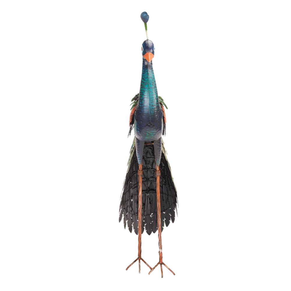 For Living Standing Peacock Garden Statue & Lawn Ornament, 37-in, Blue - Image 2