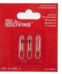 For Living Mini Christmas Lights Replacement Bulbs 2.5V, 5 Incandescent Lights, Twinkling