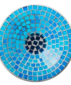 For Living Mosaic Glass Garden Stake & Bird Bath, 26-in