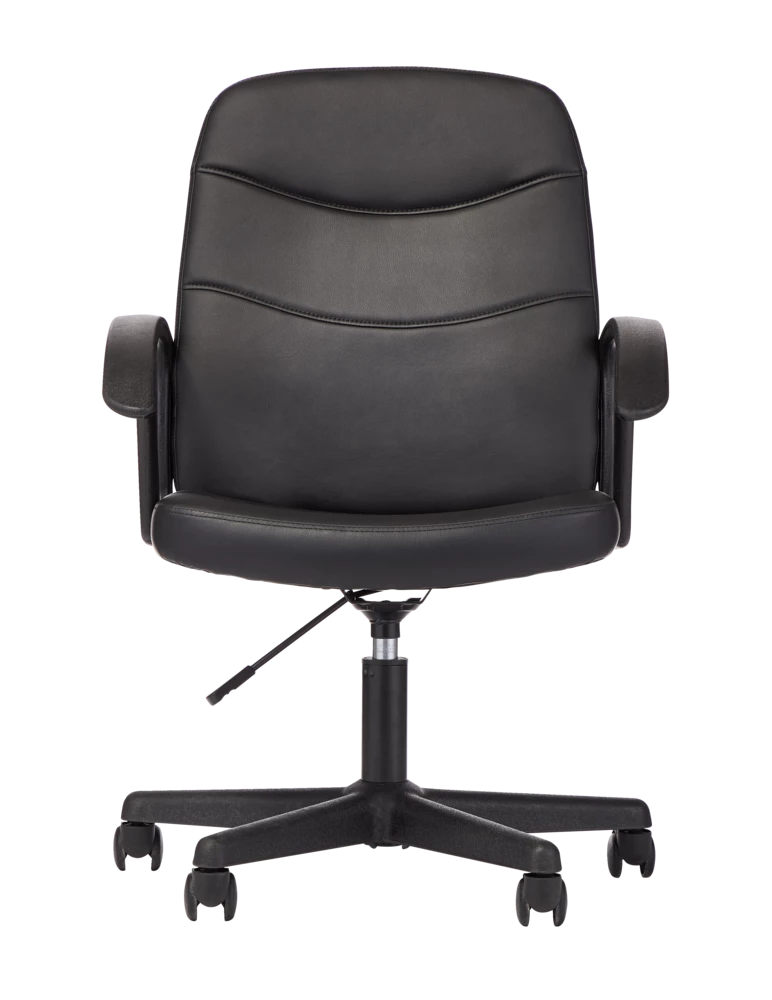 For Living Faux Leather Height Adjustable Executive Swivel Office/Desk Chair, Black - Image 3
