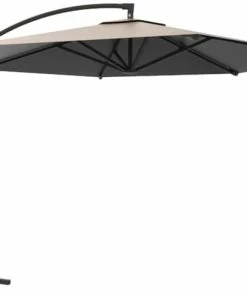 For Living Outdoor/Patio Offset Umbrella W/ Crank Handle, Beige, 10-ft