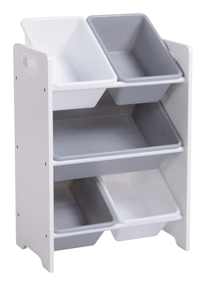 For Living 5-Bin Storage Organizer For Toys/Bedroom/Playroom/Mudroom, White - Image 5
