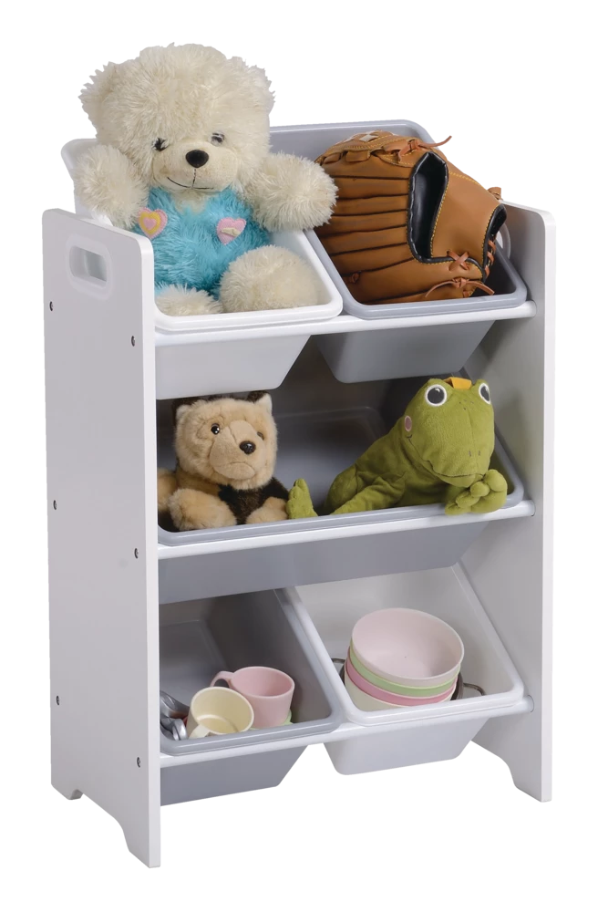 For Living 5-Bin Storage Organizer For Toys/Bedroom/Playroom/Mudroom, White - Image 6