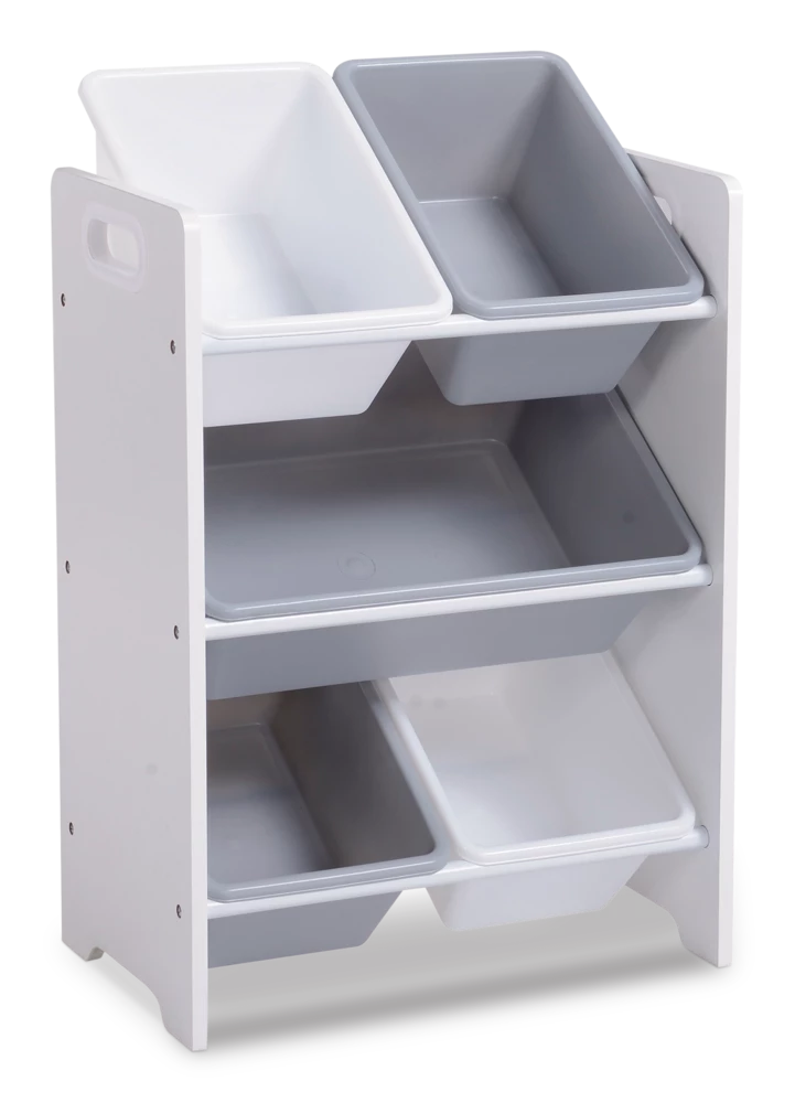 For Living 5-Bin Storage Organizer For Toys/Bedroom/Playroom/Mudroom, White - Image 2