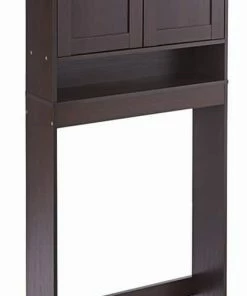 For Living Orleans 2-Door Over-The-Toilet Spacesaver Bathroom Storage Cabinet, Espresso