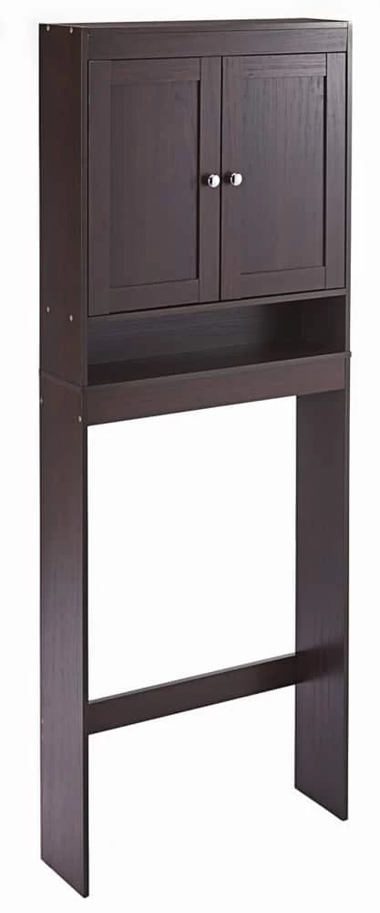 For Living Orleans 2-Door Over-The-Toilet Spacesaver Bathroom Storage Cabinet, Espresso