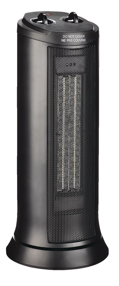 For Living Oscillating Tower Ceramic Space Heater W/Thermostat, 1500W, Black - Image 5