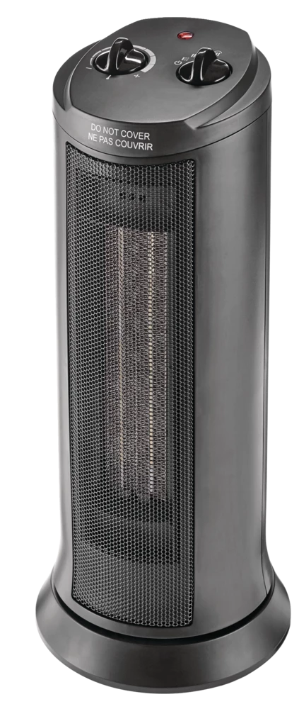 For Living Oscillating Tower Ceramic Space Heater W/Thermostat, 1500W, Black - Image 4