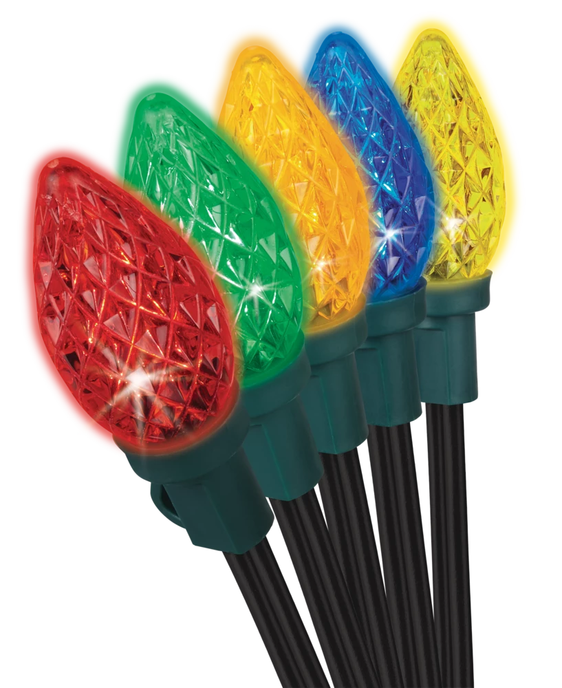 For Living Outdoor C7 Christmas Lights, 150 LED Lights, Multi-colour