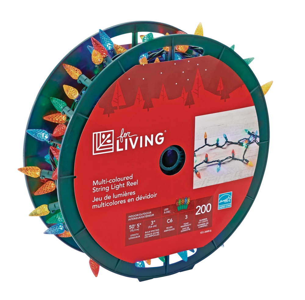 For Living Outdoor C6 Christmas Lights, 200 LED Lights, Multi-colour - Image 2