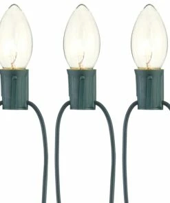 For Living Outdoor C9 Christmas Lights, 25 Incandescent Lights, Pure White
