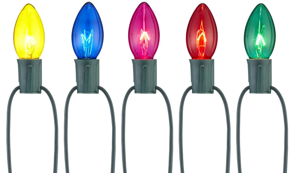 For Living Outdoor C9 Christmas Lights, 25 Incandescent Lights, Multi-colour
