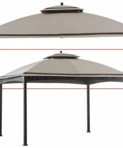 For Living Fabric Outdoor/Patio Replacement Gazebo Canopy For Promenade Gazebo, 10x12-ft