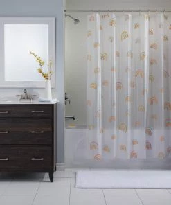 For Living Rainbows PEVA Shower Curtain