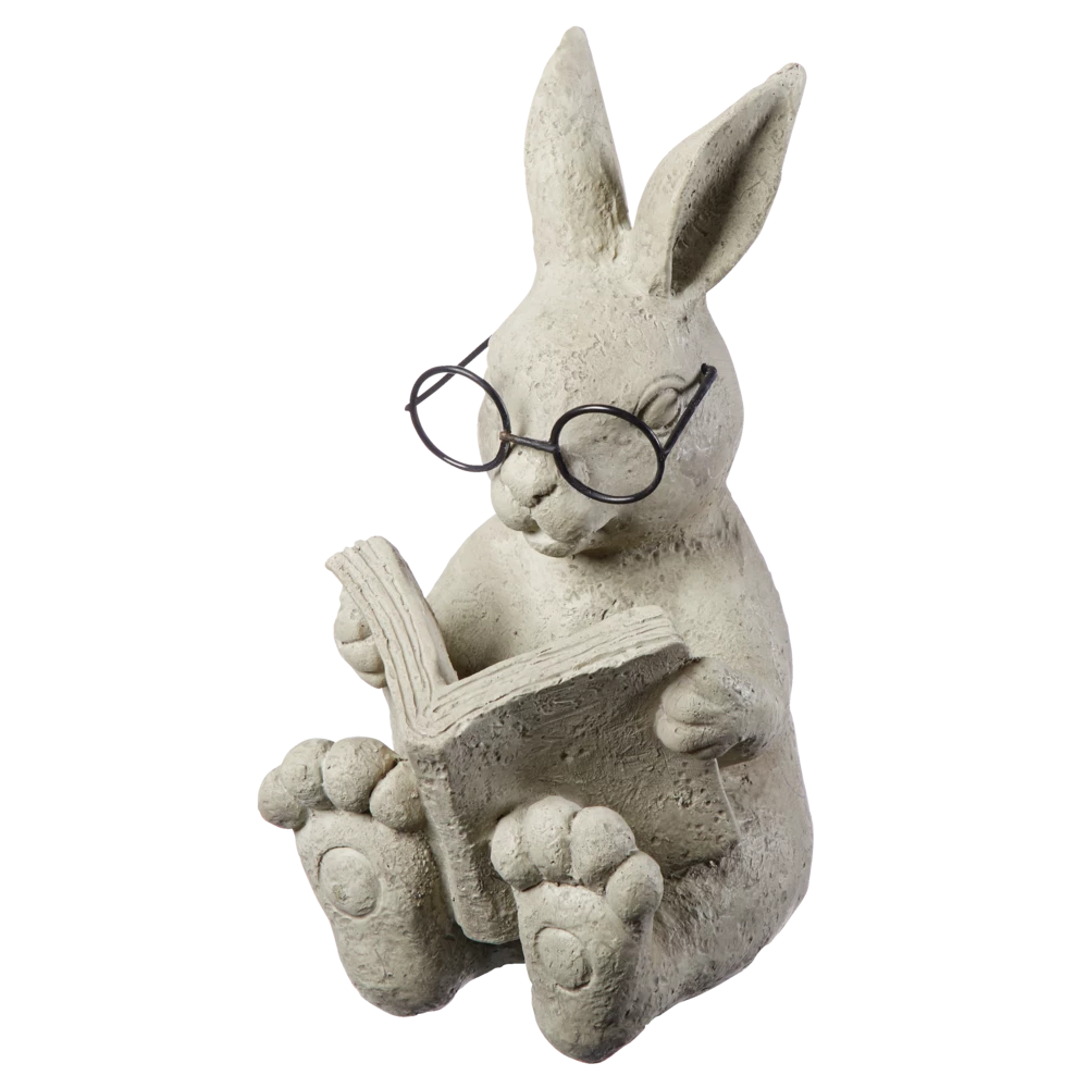 For Living Reading Animals With Glasses Statue & Lawn Ornament, 7.48 In, Assorted - Image 3
