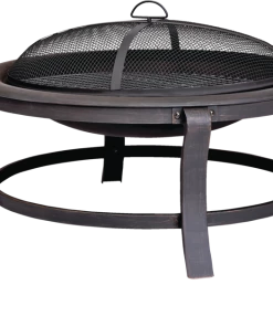 For Living Robson Steel Round Outdoor Fire Bowl/Fire Pit W/ Fireplace Poker, 32 X 22-in