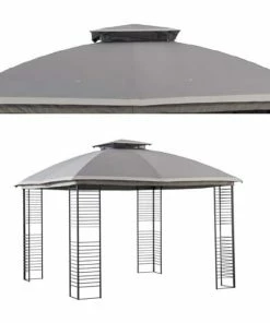 For Living Fabric Outdoor/Patio Replacement Gazebo Canopy For Saltair Gazebo, 10x10-ft