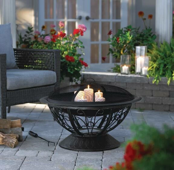 For Living Savona Round Wood Burning Outdoor Fire Bowl/Fire Pit, 29.5 X 20-in - Image 9