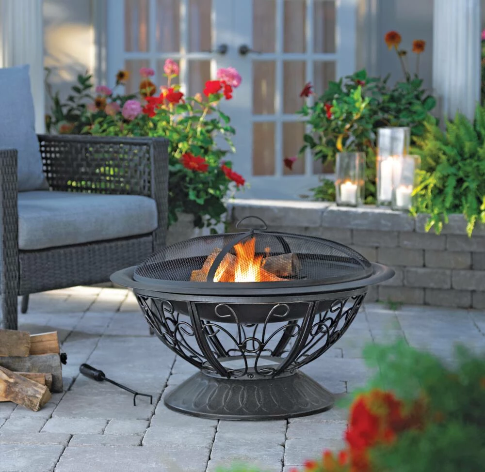 For Living Savona Round Wood Burning Outdoor Fire Bowl/Fire Pit, 29.5 X 20-in - Image 6