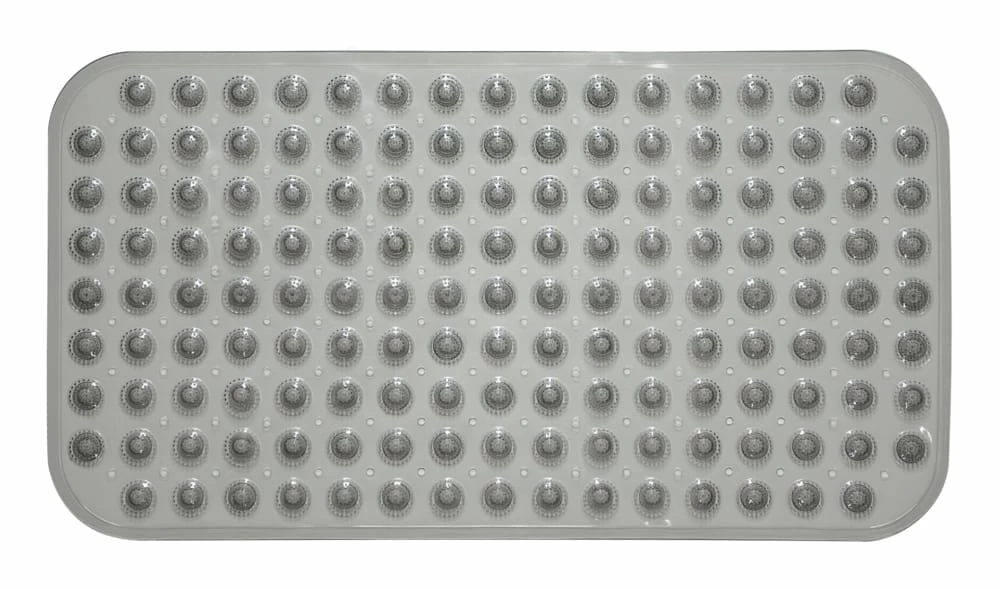 For Living Scrubber Non-slip Back Bath Tub Mat, Grey, 15-in X 28-in - Image 2