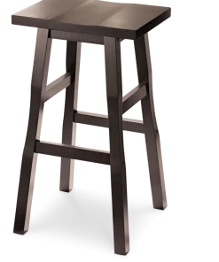 For Living Shinto Solid Wood 26" Counter Stool Armless Backless, Dark Espresso