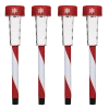 For Living Christmas Lights Solar Candy Cane Stakes, 4-Pack