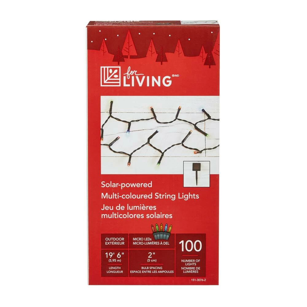 For Living Solar M5 Christmas Lights, 100 LED Lights, Multi-colour - Image 2