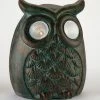 For Living Solar Owl Statue & Lawn Ornament, 10.63-in, Green